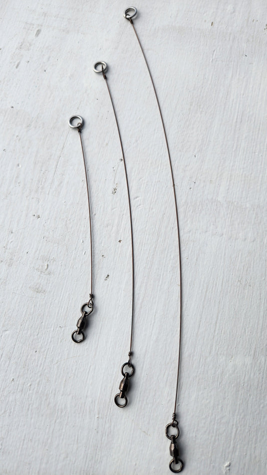 TOOTH PROOF Stainless Steel Casting Leaders w/ Barrel Swivel