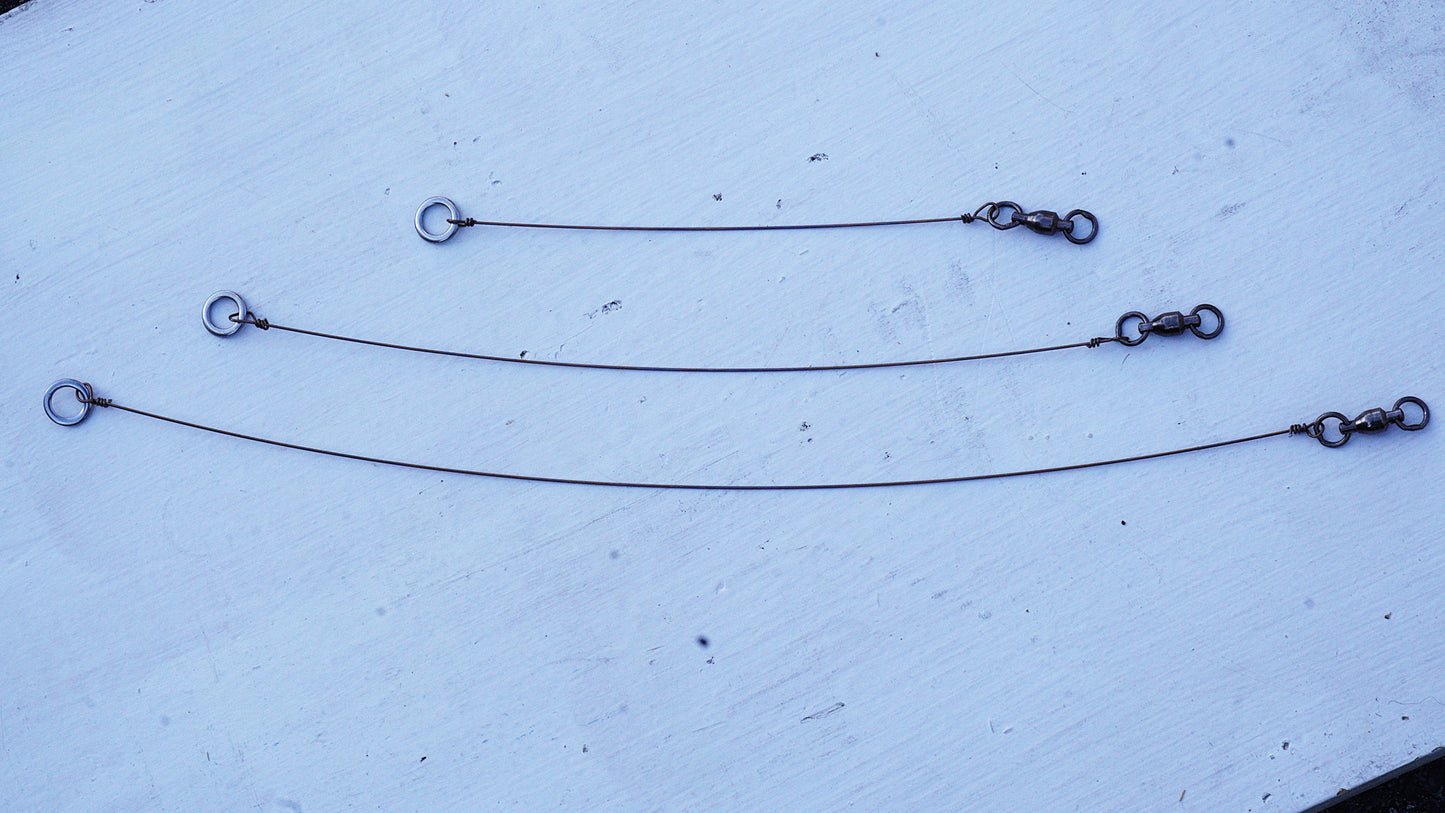 TOOTH PROOF Stainless Steel Casting Leaders w/ Barrel Swivel